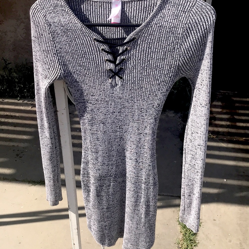 Long sleeve slim-fit dress Size:XS